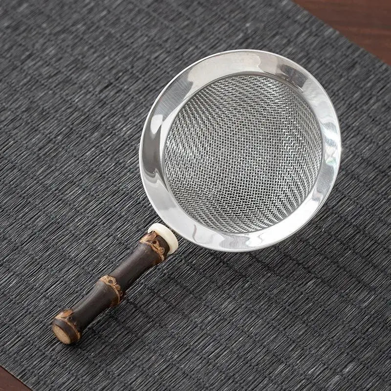 Fine Mesh Tea Strainer | Stainless Steel & Bamboo Handle