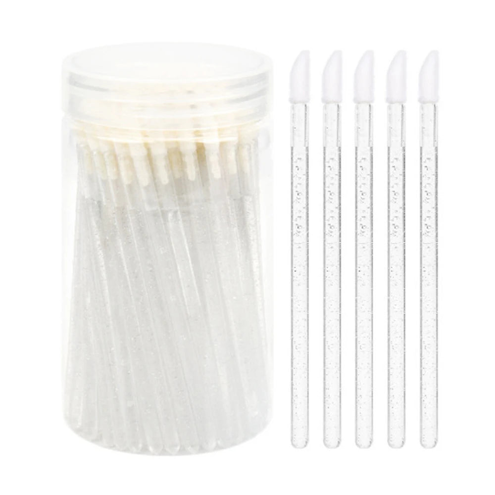 100 Pcs Disposable Lip Brushes & Mascara Wands | Crystal Tip