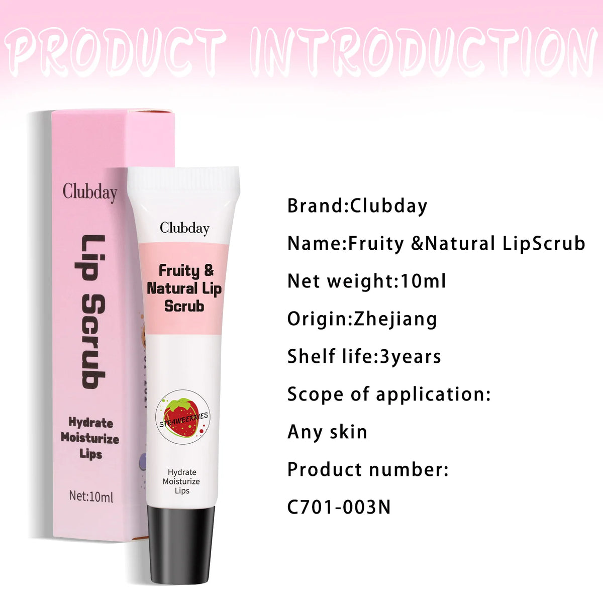 MISS ROSE Fruity Lip Scrub – Exfoliating & Moisturizing Balm