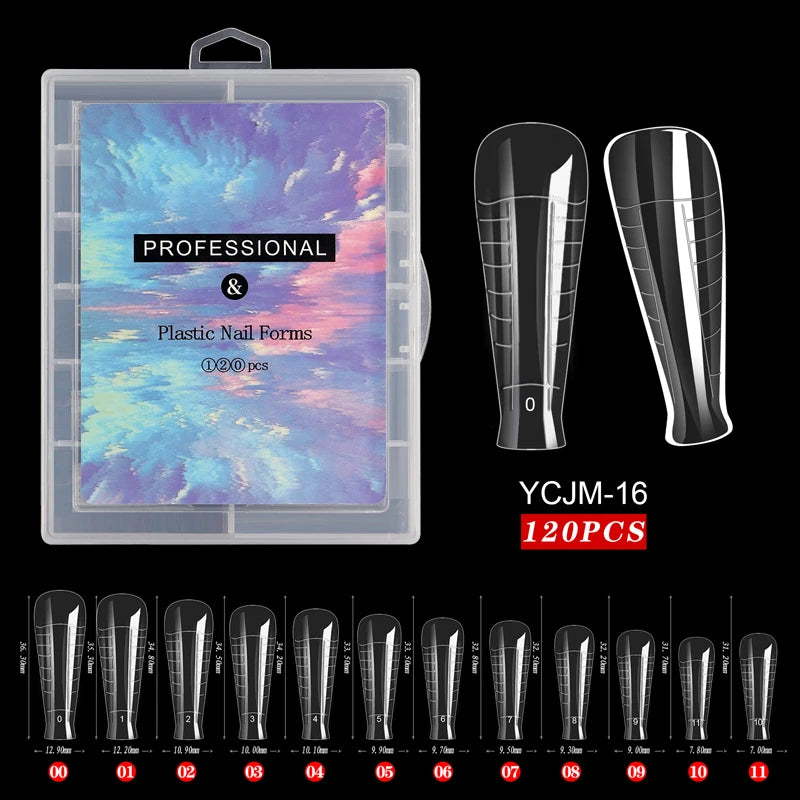 Nail Extension Forms – Quick Build Gel & Acrylic Molds 100–120 Pcs