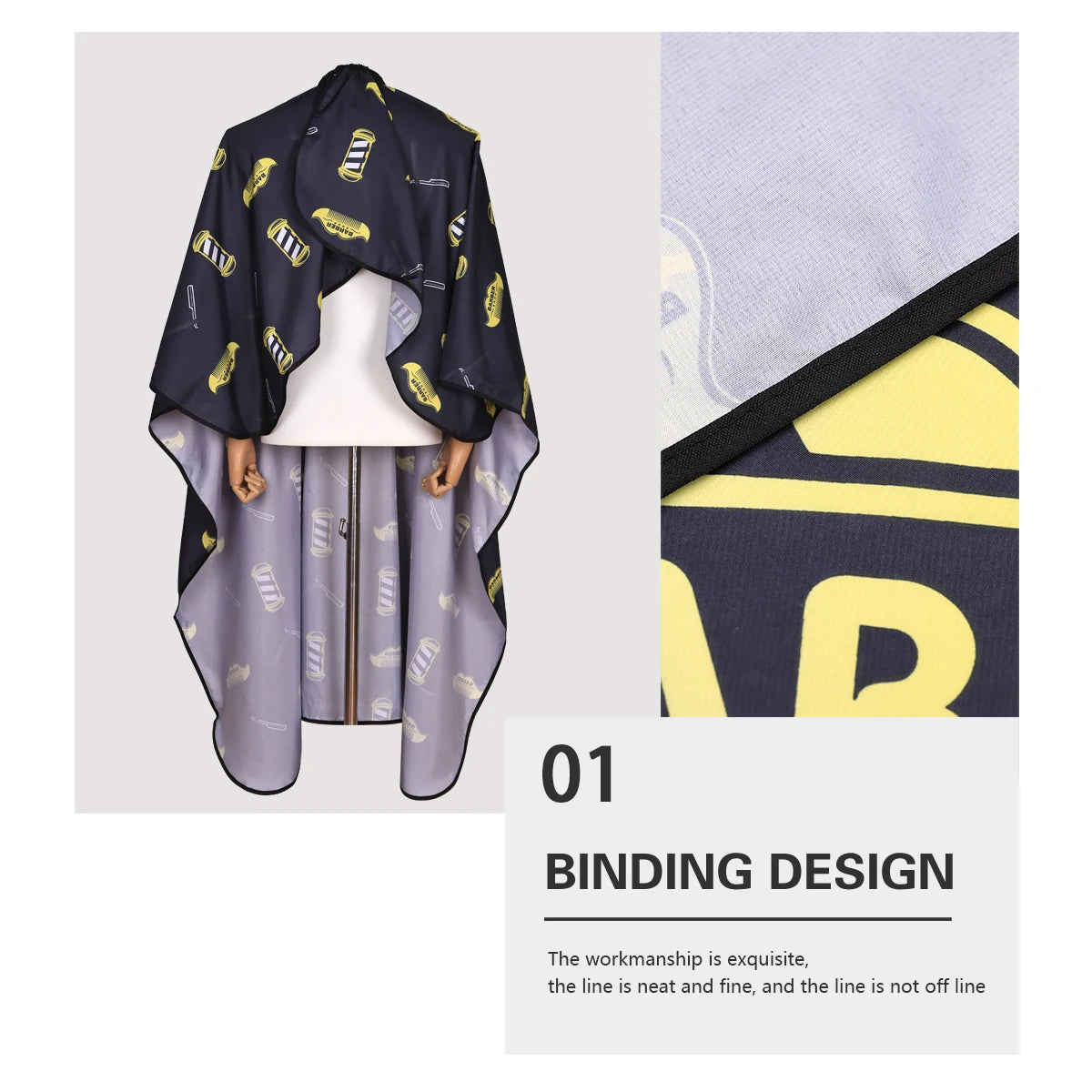 Professional Barber Haircut Cape – Salon Hairdressing Gown Hairdressing Cape PRIMED