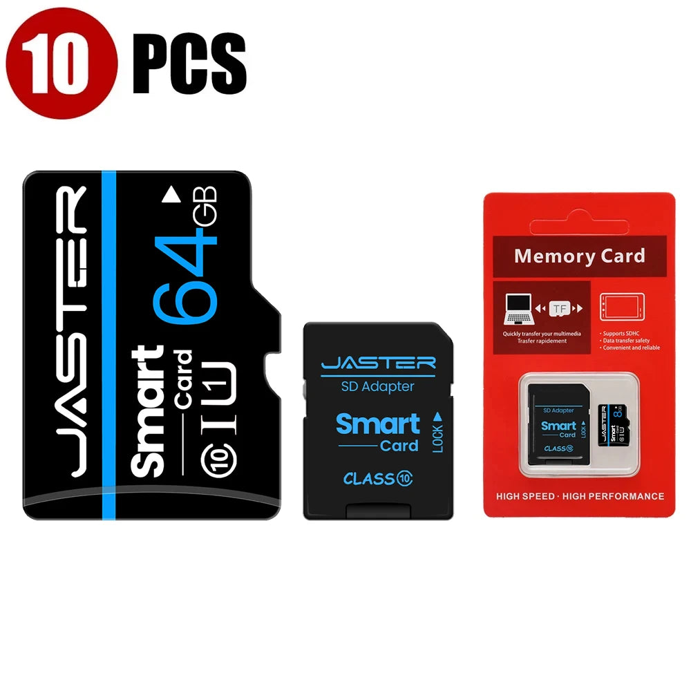 10-Pack Class 10 TF/SD Memory Cards 16GB 32GB 64GB 128GB Flash Memory Card PRIMED 64GB 10PCS CN