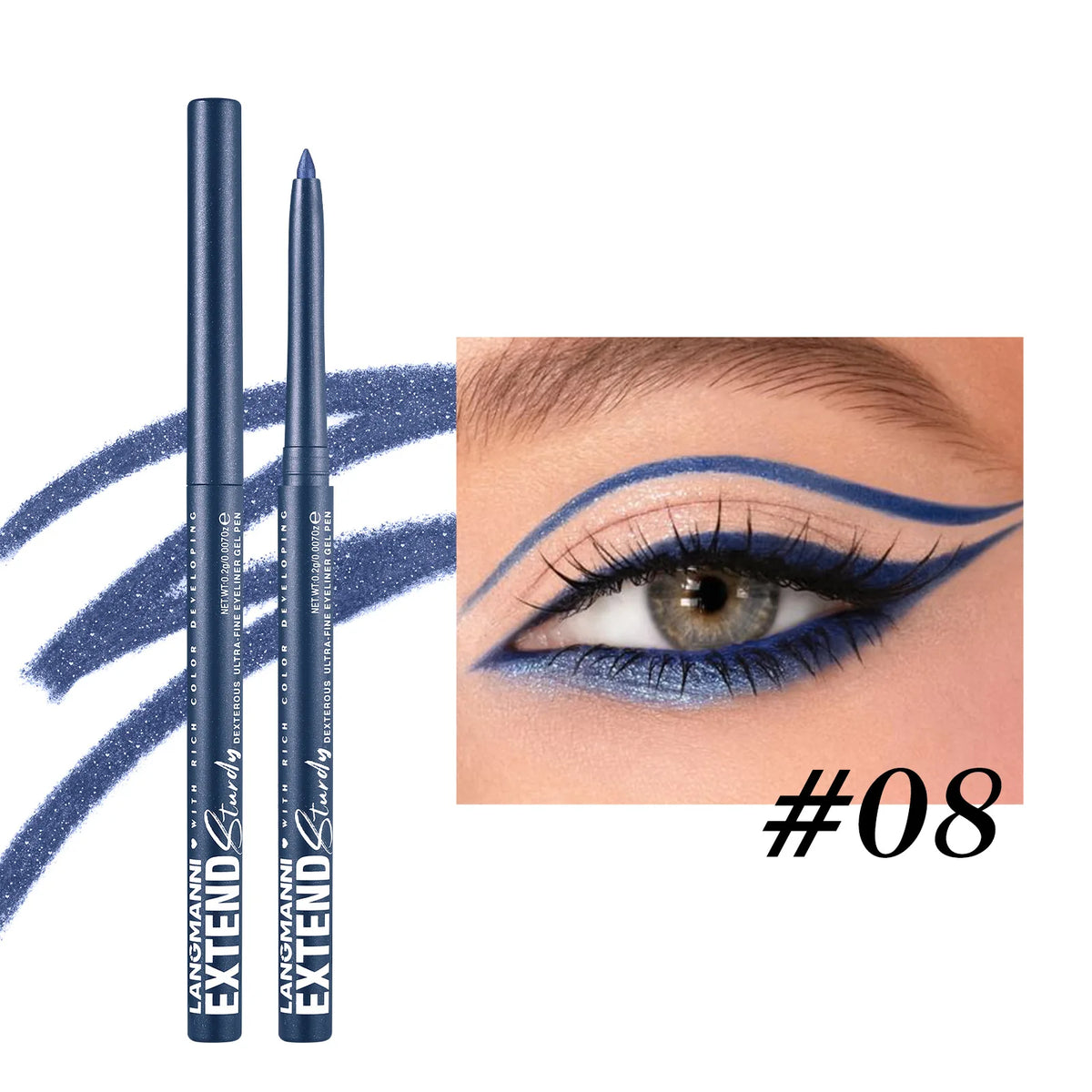 Waterproof Matte & Glitter Gel Eyeliner Pencil – 12 Colors