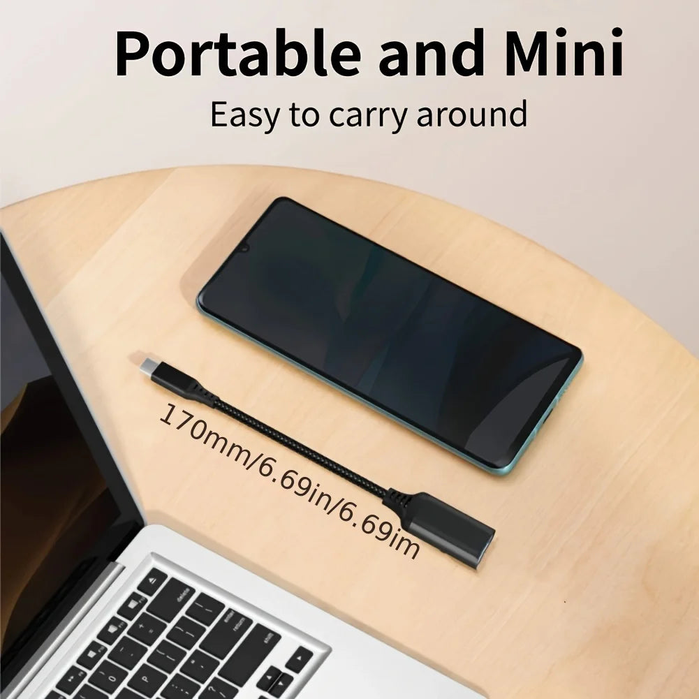 USB-C to USB 3.0 OTG Adapter Cable – Male to Female, 0.2m USB-C OTG Adapter PRIMED