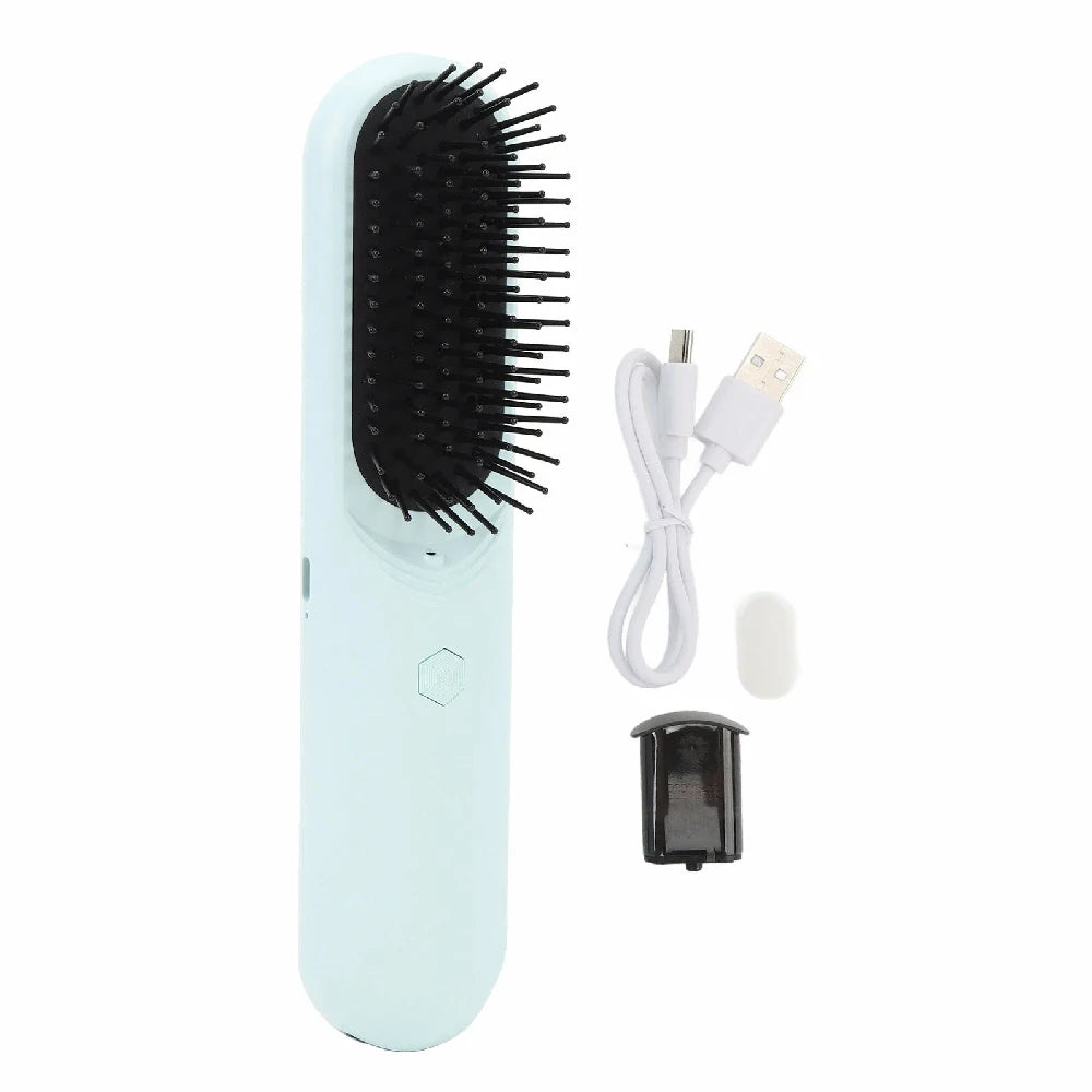 Steam Mist Hair Straightening Brush | Scalp Massage Detangler Electric Hair Brush PRIMED 1Set USB Type-C