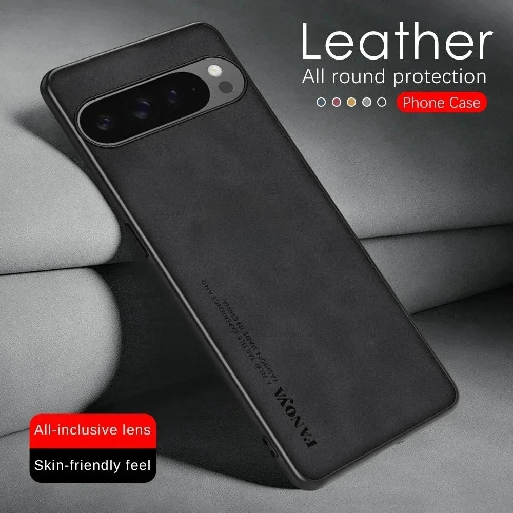 Sheepskin Leather Google Pixel Case – Shockproof Matte Cover Leather Phone Case PRIMED