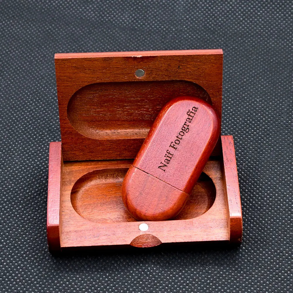 Wooden USB Flash Drive 4–64GB | Free Custom Logo Engraving