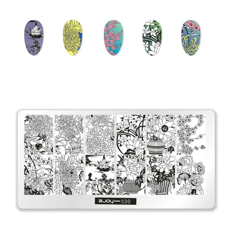 Nail Art Stamping Plate 6×12cm – Cactus Floral & Animal Designs Nail Stamping Plate PRIMED Zjoy30