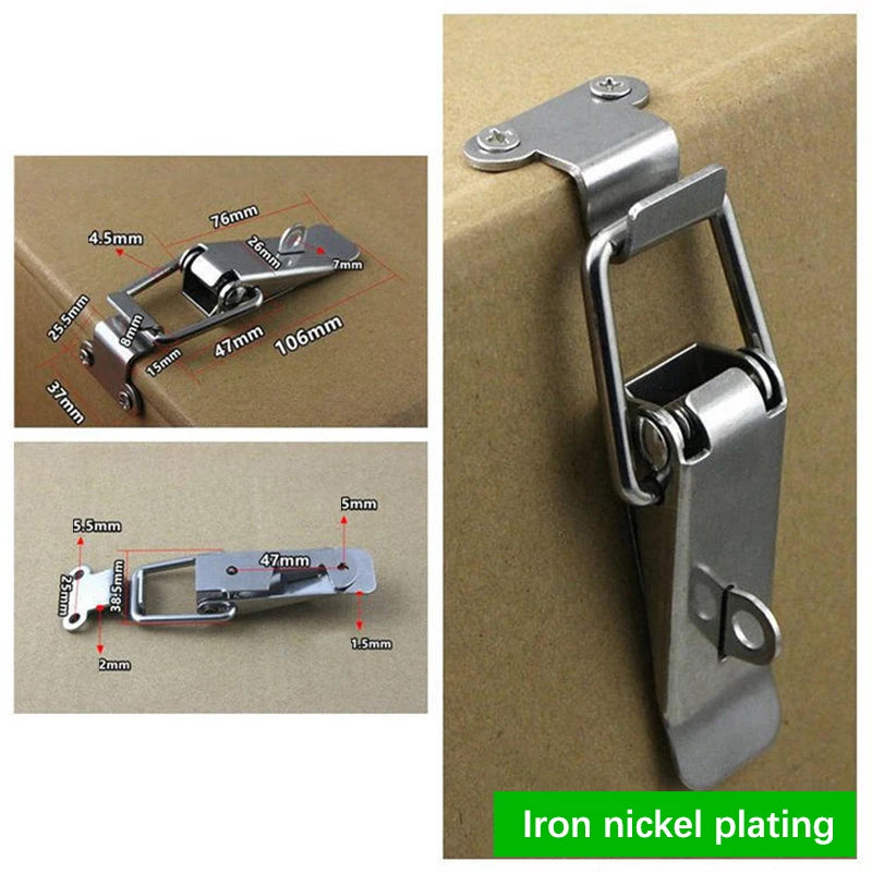 Stainless Steel Spring Toggle Draw Latch Hasp Clasp Lock