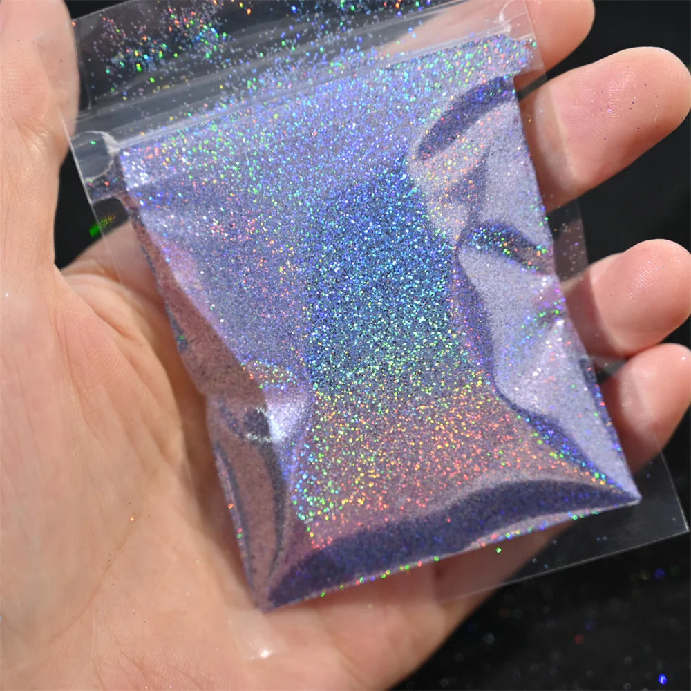 Ultra Fine Holographic Nail Glitter Powder 0.2mm | 5/10g Bulk