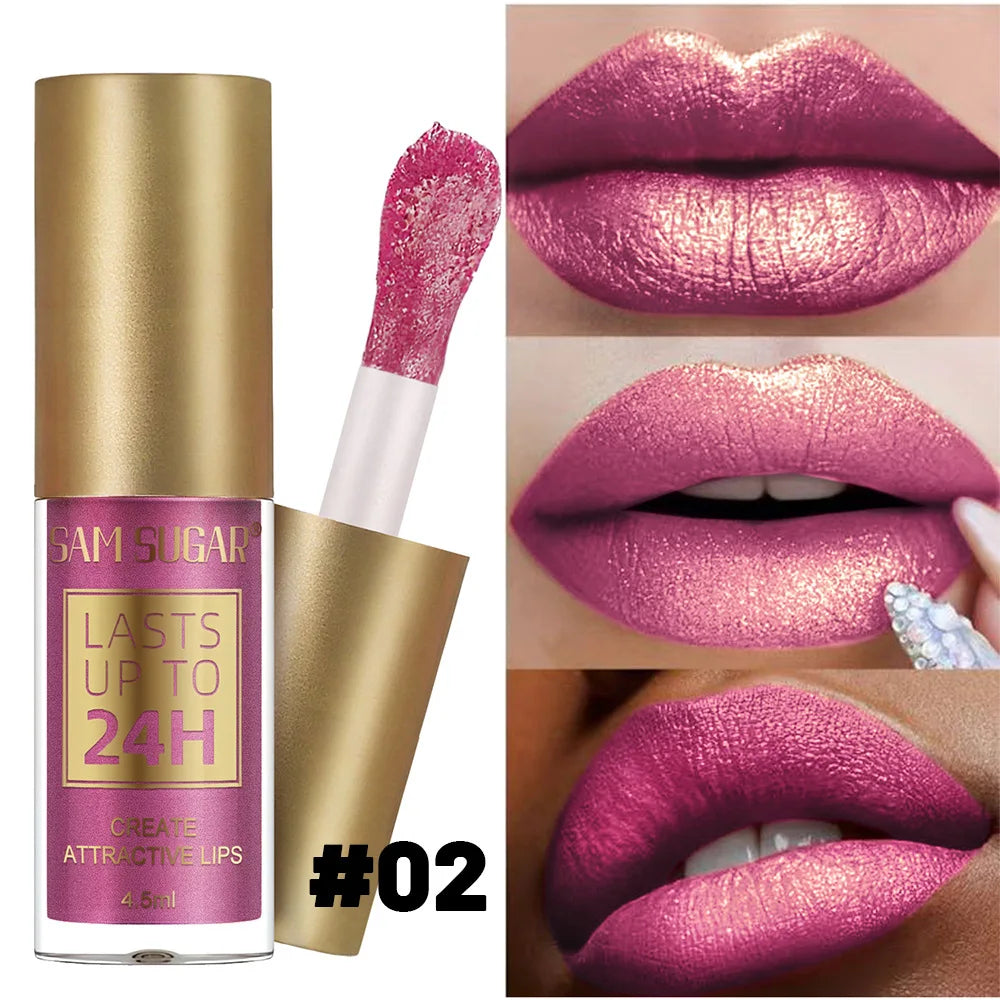 SAM SUGAR Chameleon Lip Gloss 6 Colors Pearl Waterproof