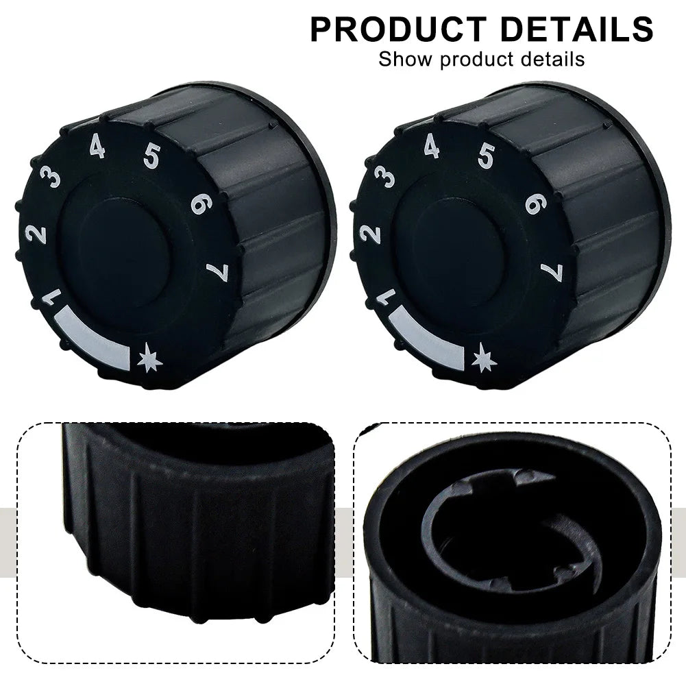 MINISIT 710 Thermostat Knob 2-Pack – White & Black Plastic Thermostat Knob PRIMED