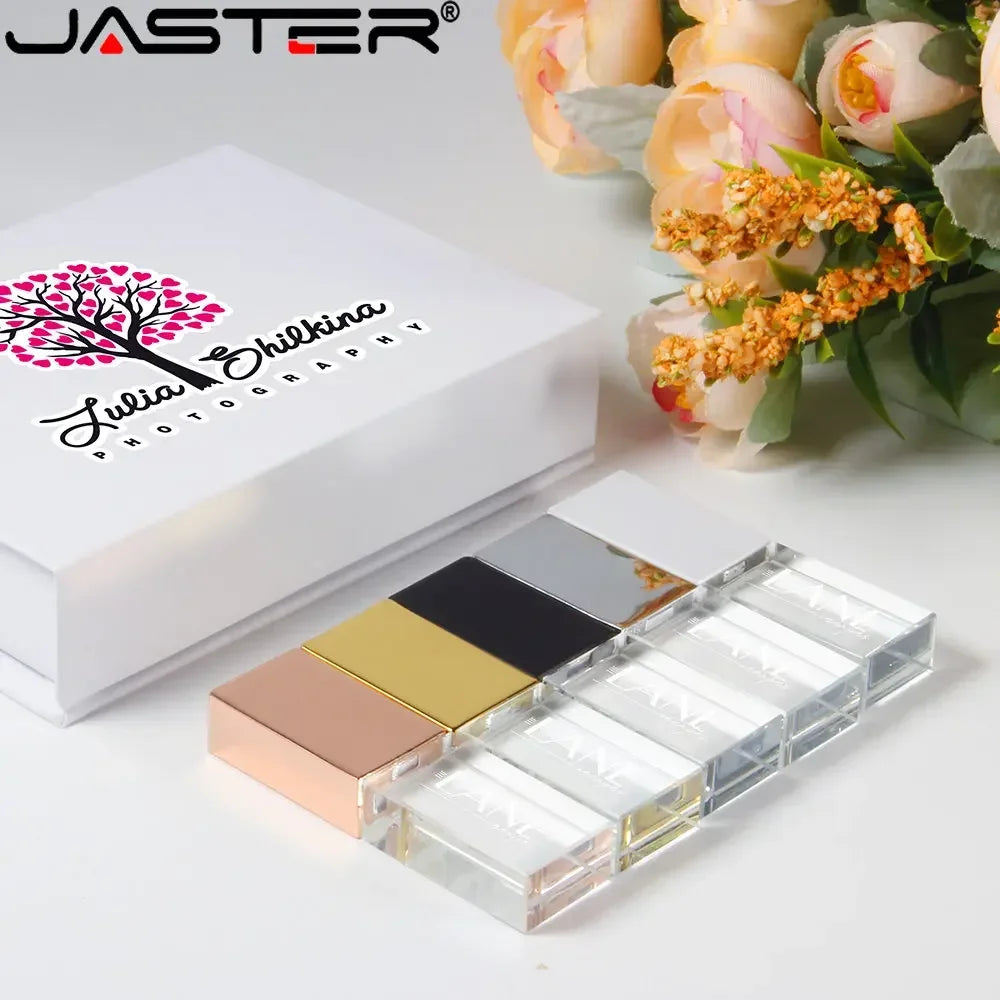 Crystal USB Flash Drive 8–128GB | Custom Logo Pen Drive Gift Crystal USB Flash Drive PRIMED
