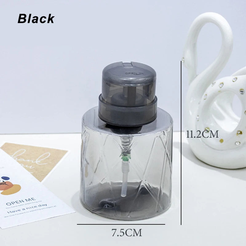 Refillable Lockable Nail Polish Remover Pump Dispenser Bottle