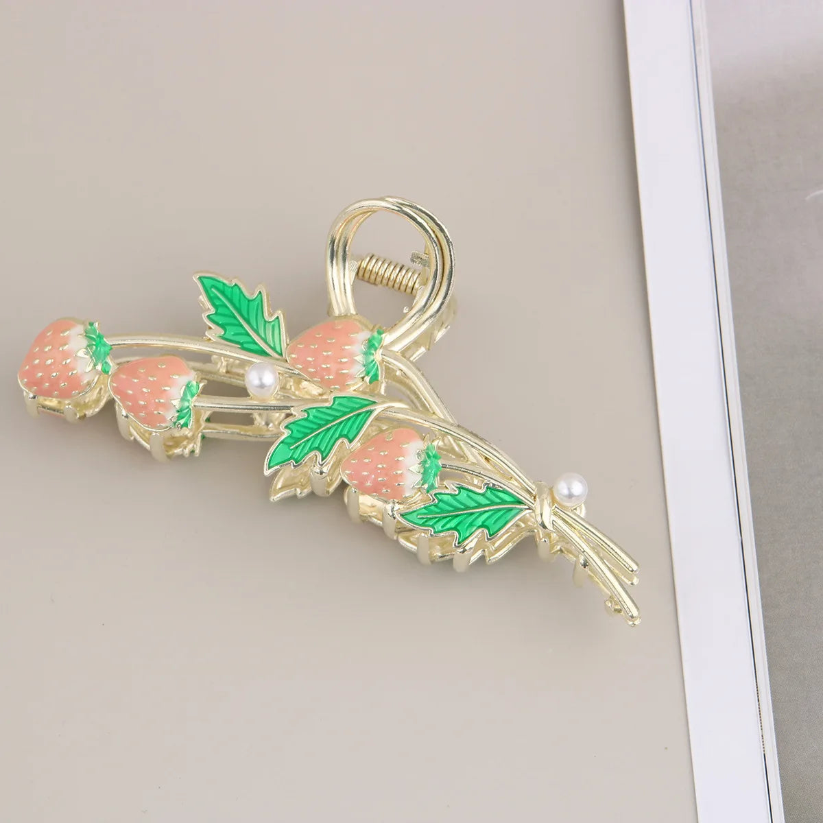 Rose Tulip Flower Claw Clip – Metal Shark Clip for Women