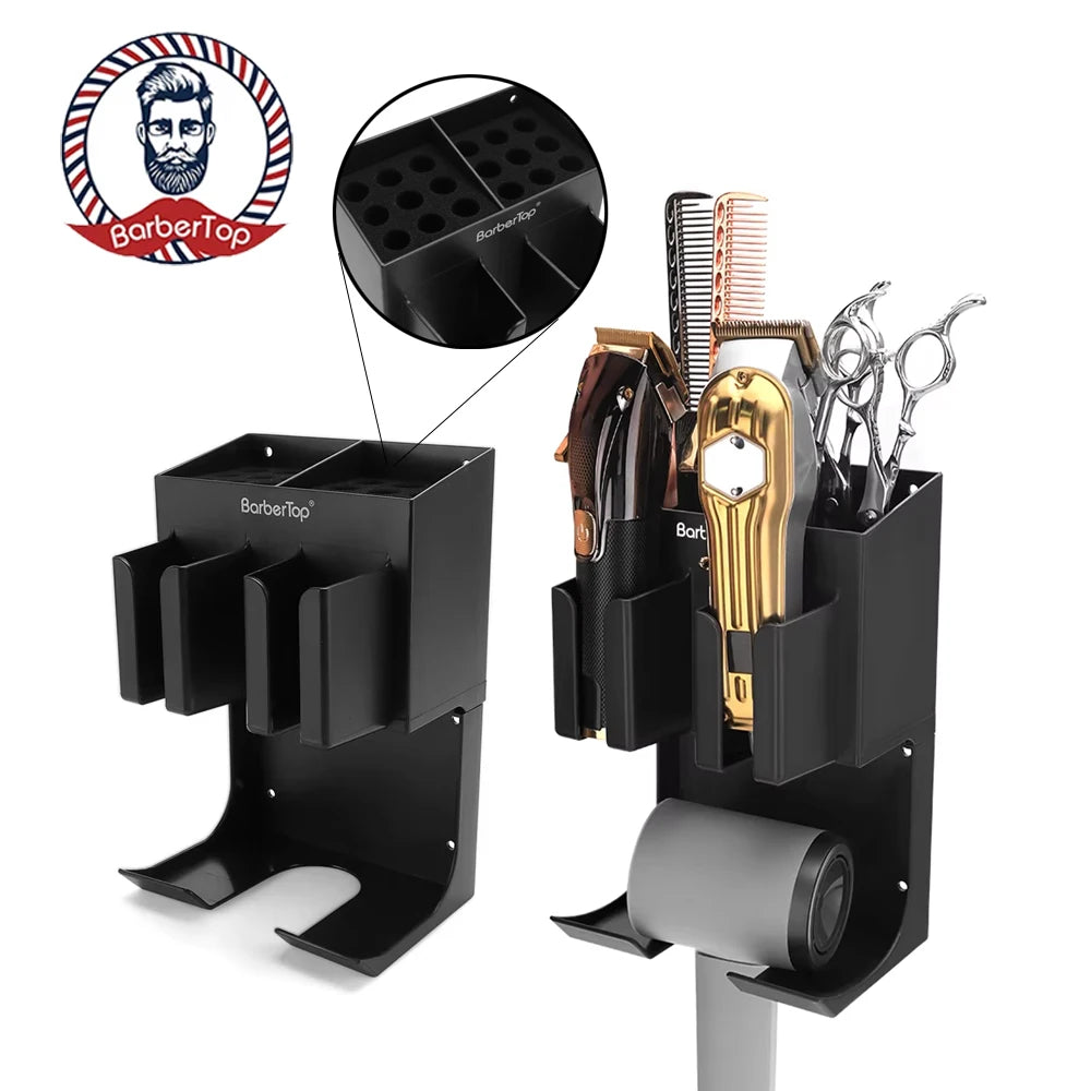 Wall-Mounted Barber Tool Holder | Salon Hair Clipper Hanger