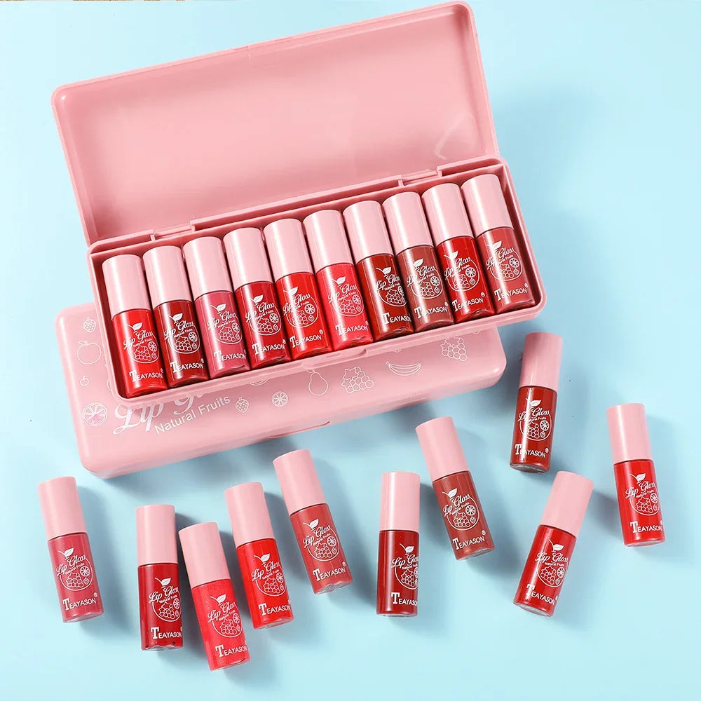 10-Piece Matte Liquid Lipstick Set – Waterproof Velvet Lip Tint