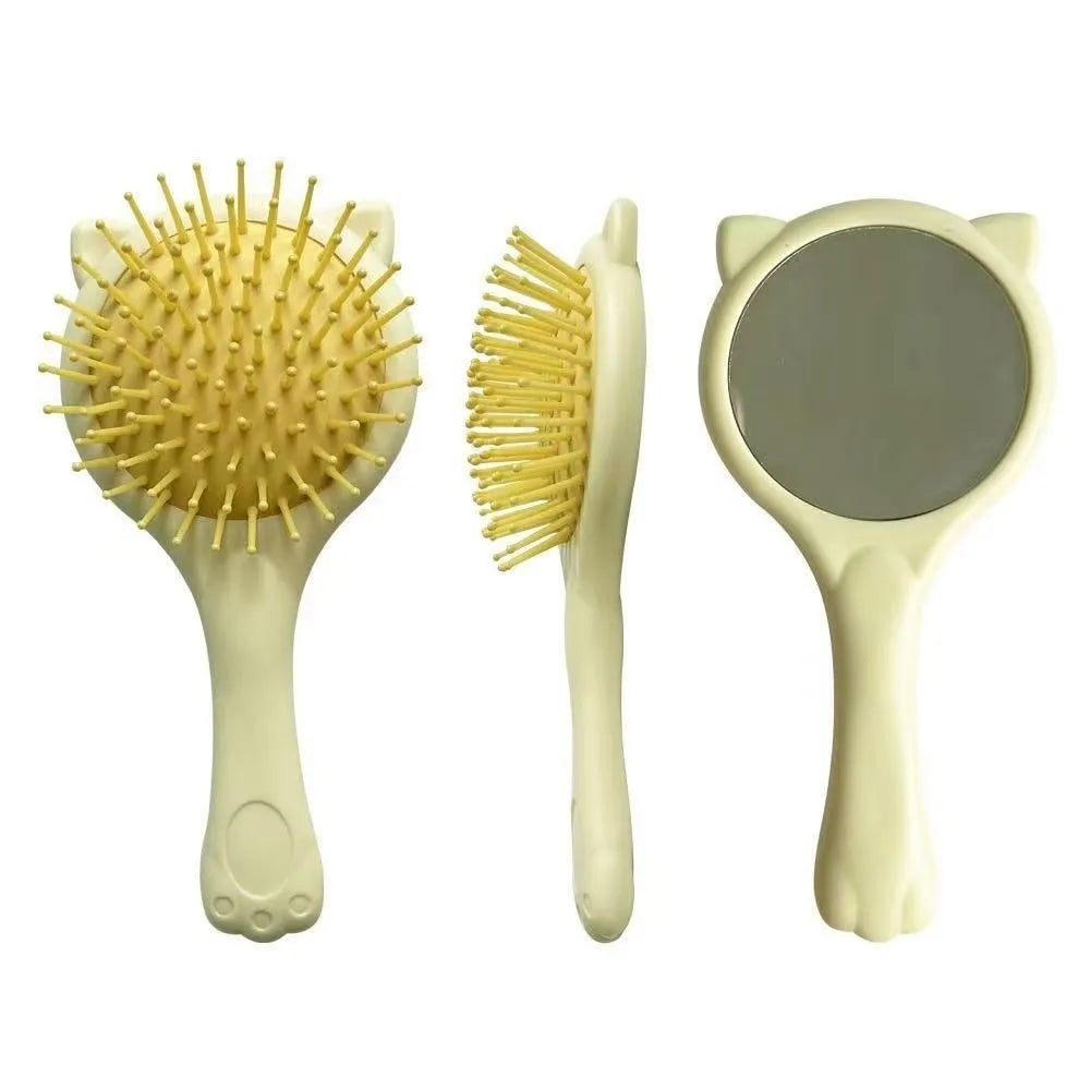 Soft Cushion Comb – Anti-Tangle Portable Hair Styling Comb Hair Styling Comb PRIMED Yellow-A