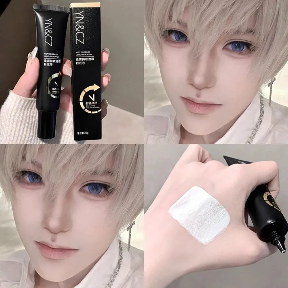 White Liquid Foundation Full Coverage Matte Waterproof 30ml