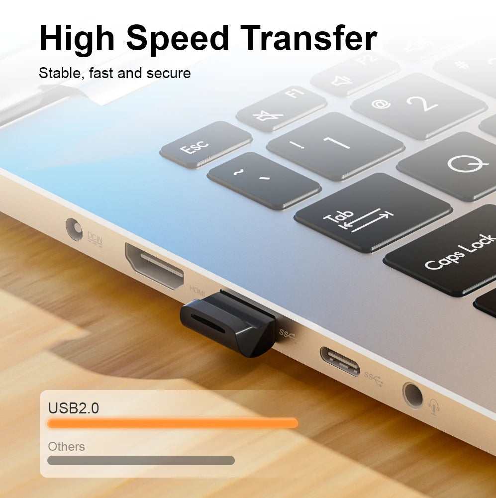 JASTER Mini USB Flash Drive 4GB–128GB Real Capacity + Keychain USB Flash Drive PRIMED