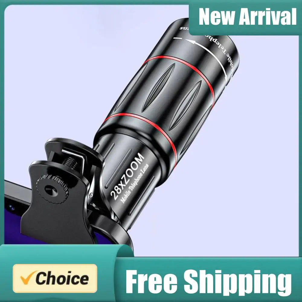 Clip-On Smartphone Telephoto Lens 18X 28X 36X Zoom Monocular Clip-On Telephoto Lens PRIMED