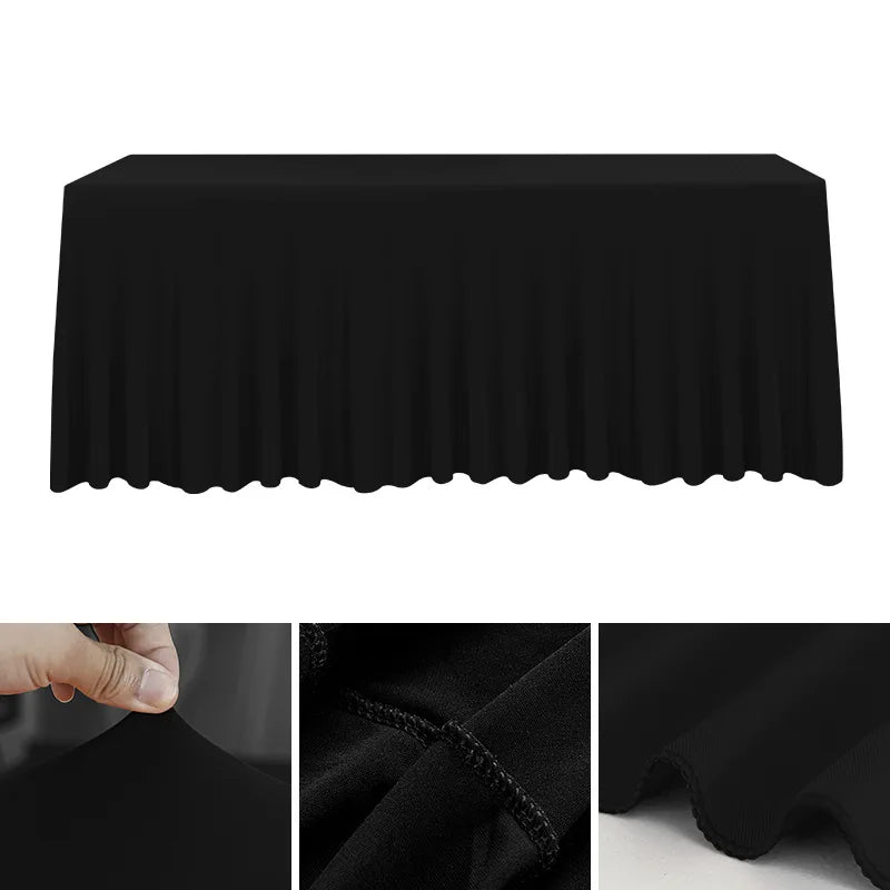 Spandex Rectangle Tablecloth – Waterproof & Washable Table Cover