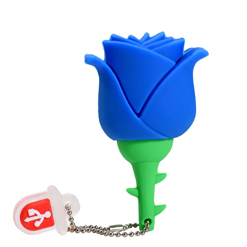 Heart-Shaped USB Flash Drive | Cute Gift 4GB–128GB Pen Drive USB Flash Drive PRIMED Blue 128 GB