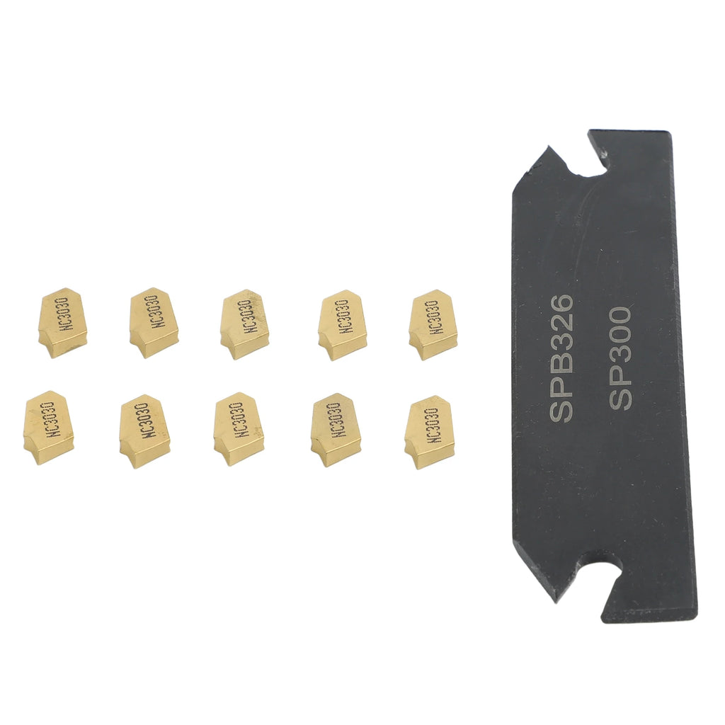 SPB26-3 Grooving Tool Holder + 10 GTN-3 SP300 Carbide Inserts Grooving Tool Set PRIMED