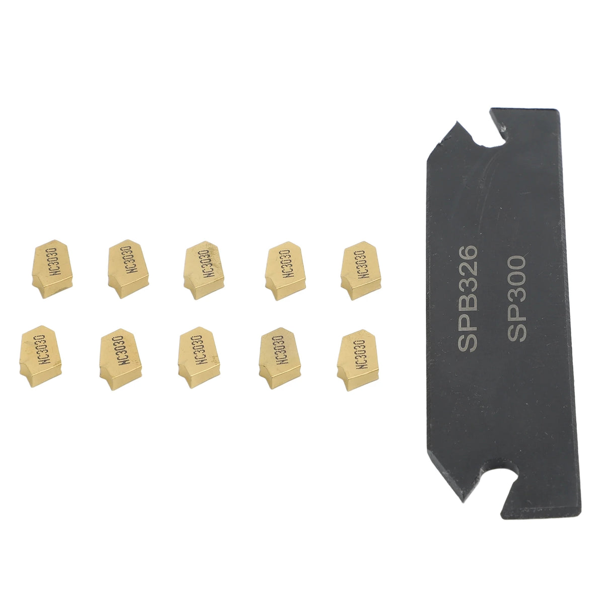SPB26-3 Grooving Tool Holder + 10 GTN-3 SP300 Carbide Inserts