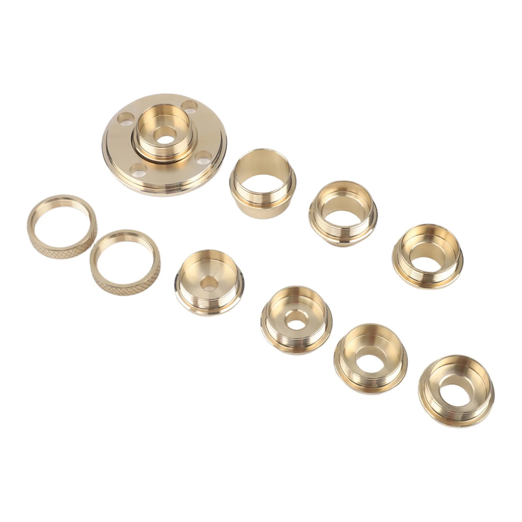 10-Piece Brass Router Bushing Set with Acrylic Base Plate & Case Router Bushing Set PRIMED