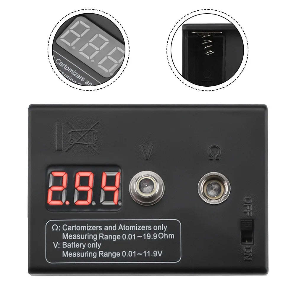 LED Digital Resistance Tester 0.01–19.9Ω | Portable Meter Digital Resistance Meter PRIMED