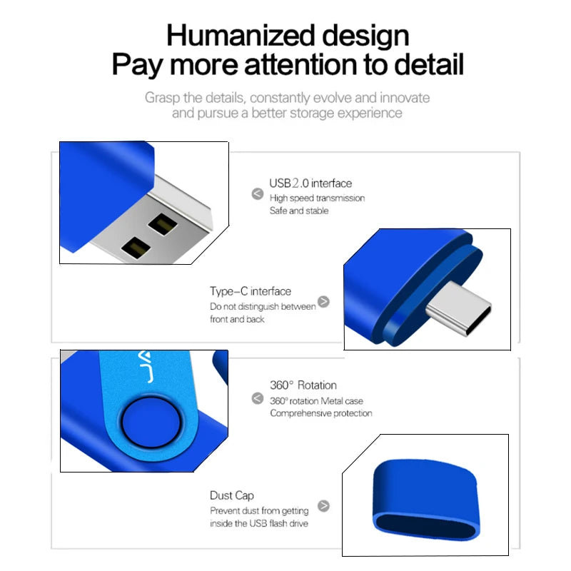 JASTER Custom Logo Metal USB Flash Drive 2.0 | 128MB–128GB USB Flash Drive PRIMED