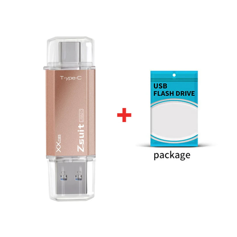 Z-Suit Metal OTG USB Flash Drive | Type-C & USB 2 in 1
