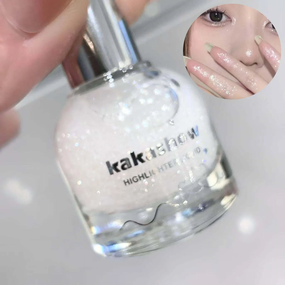 Kakashow Liquid Highlighter – Sparkling Glitter Face & Body Liquid Highlighter PRIMED Highlighter
