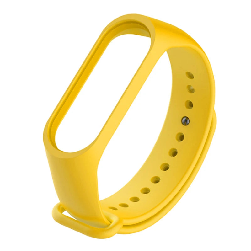 Silicone Strap for Xiaomi Mi Band 3 4 5 6 7 – Sport Band Smartwatch Band PRIMED Yellow For Mi band 7
