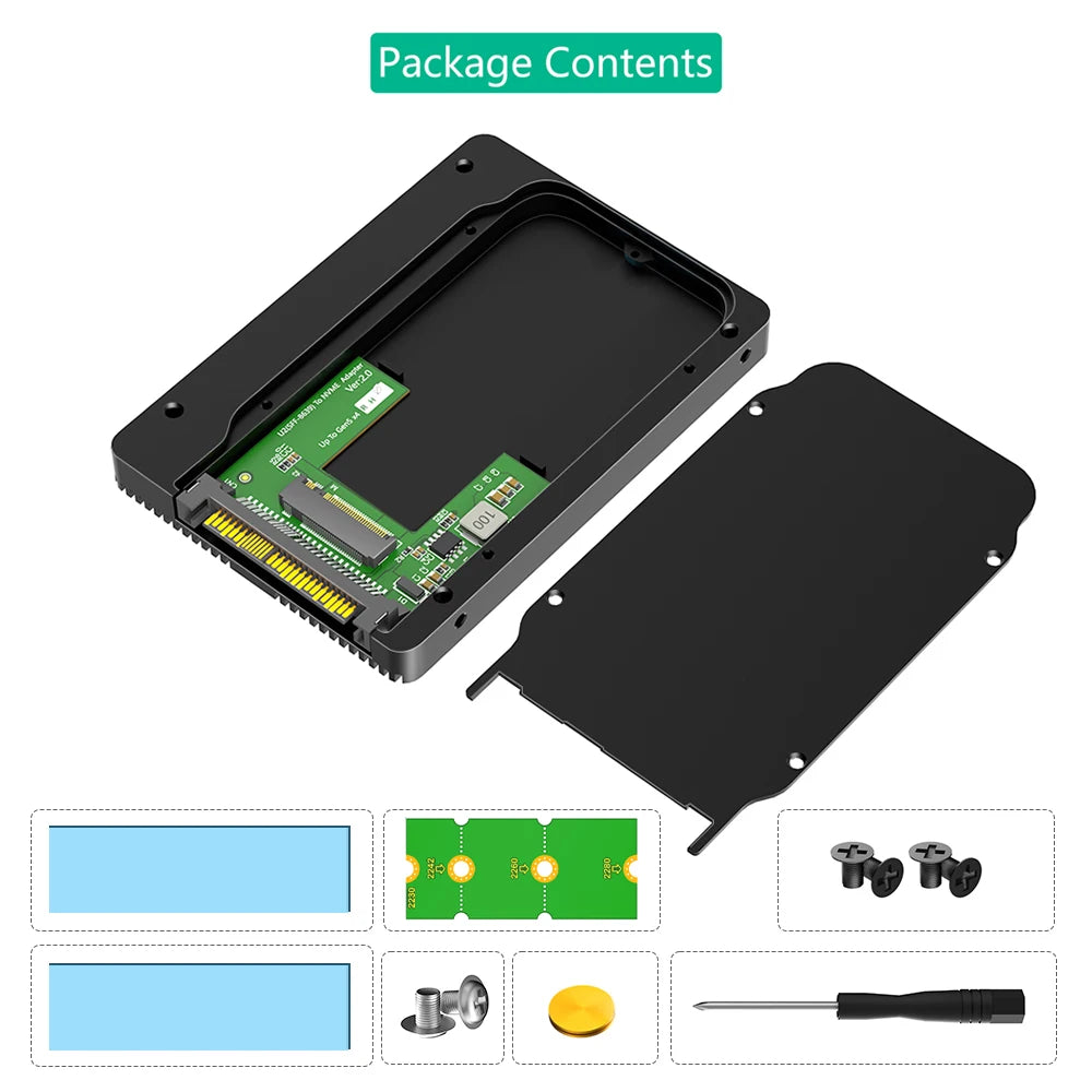 TISHRIC M.2 NVMe PCIe 5.0 to U.2 SFF-8639 Adapter Riser Card SSD Adapter Card PRIMED