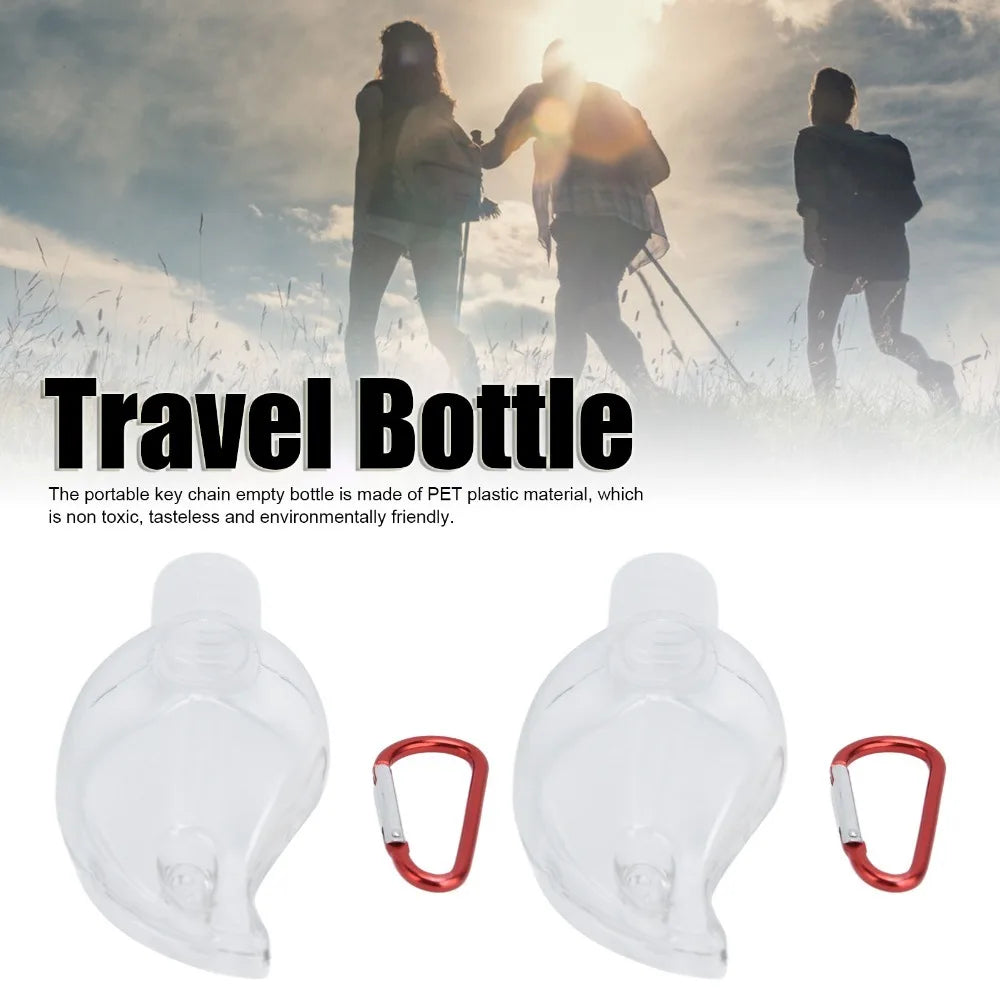 10-Pack 50ml Travel Bottles with Flip Cap & Keychain