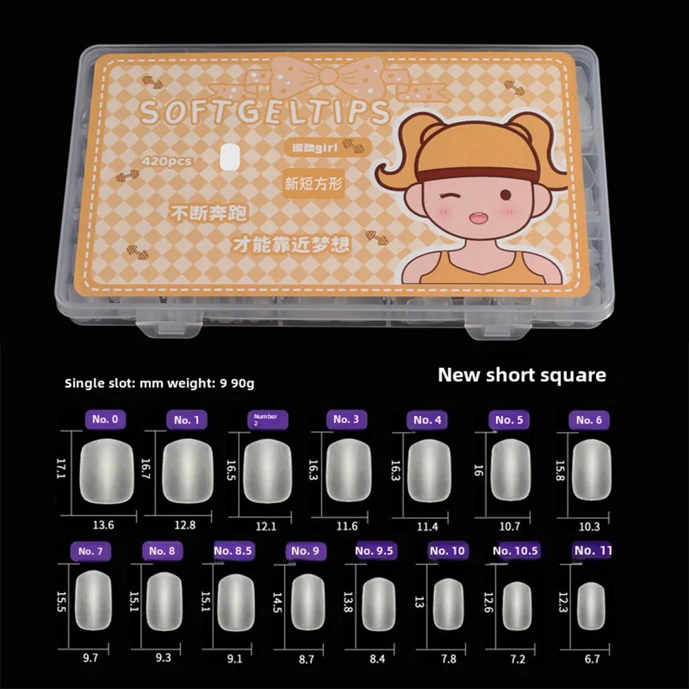 Ultra Short Matte Almond Press-On Nail Tips | 24/30 Pcs Set