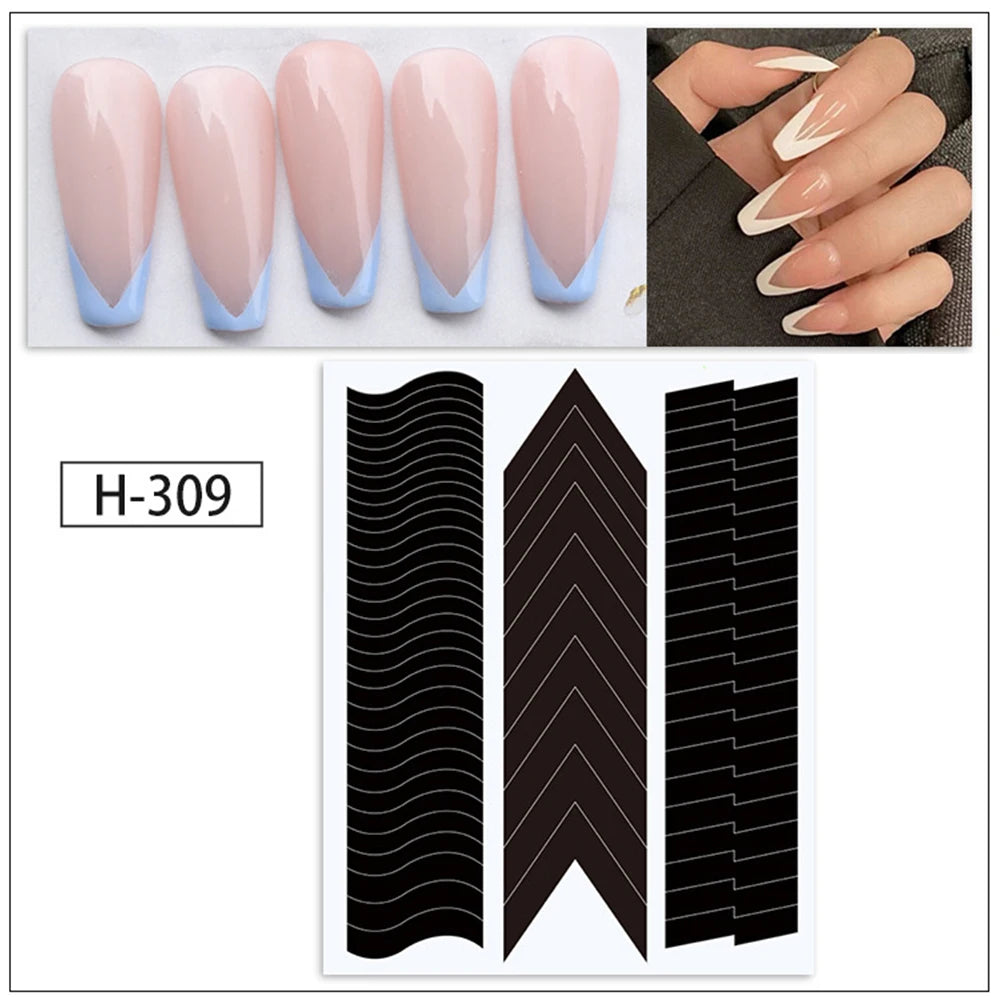 Nail Art Stencils & French Manicure Spray Templates