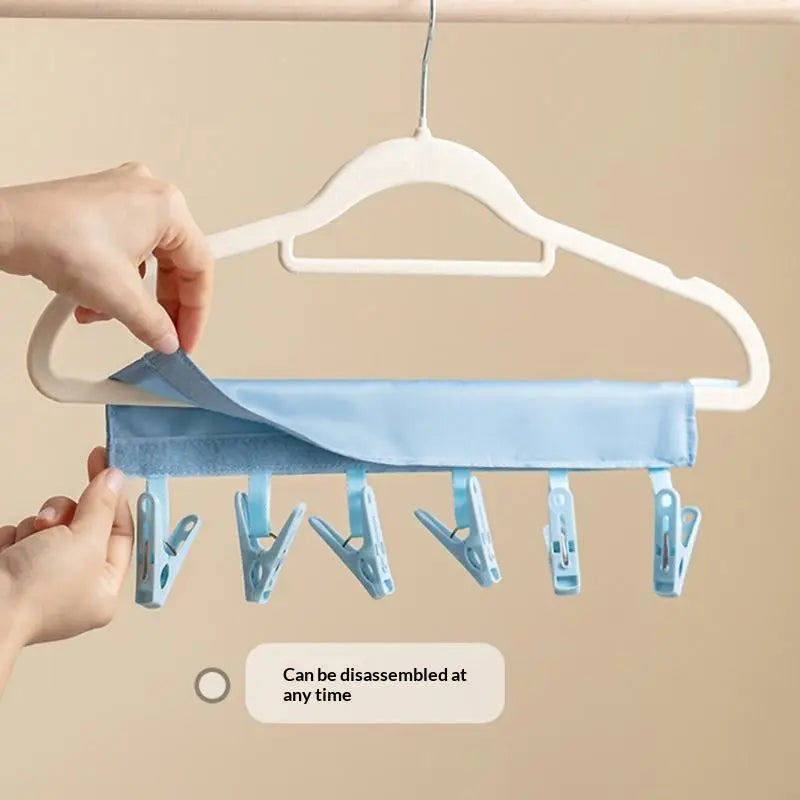 5-Pack Foldable Fabric Hanger with Clips | Portable Drying Rack Clothes Drying Rack PRIMED