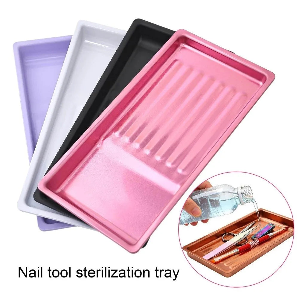 Stainless Steel Nail Art & Cosmetic Tool Tray 20×10cm Nail Art Tray PRIMED