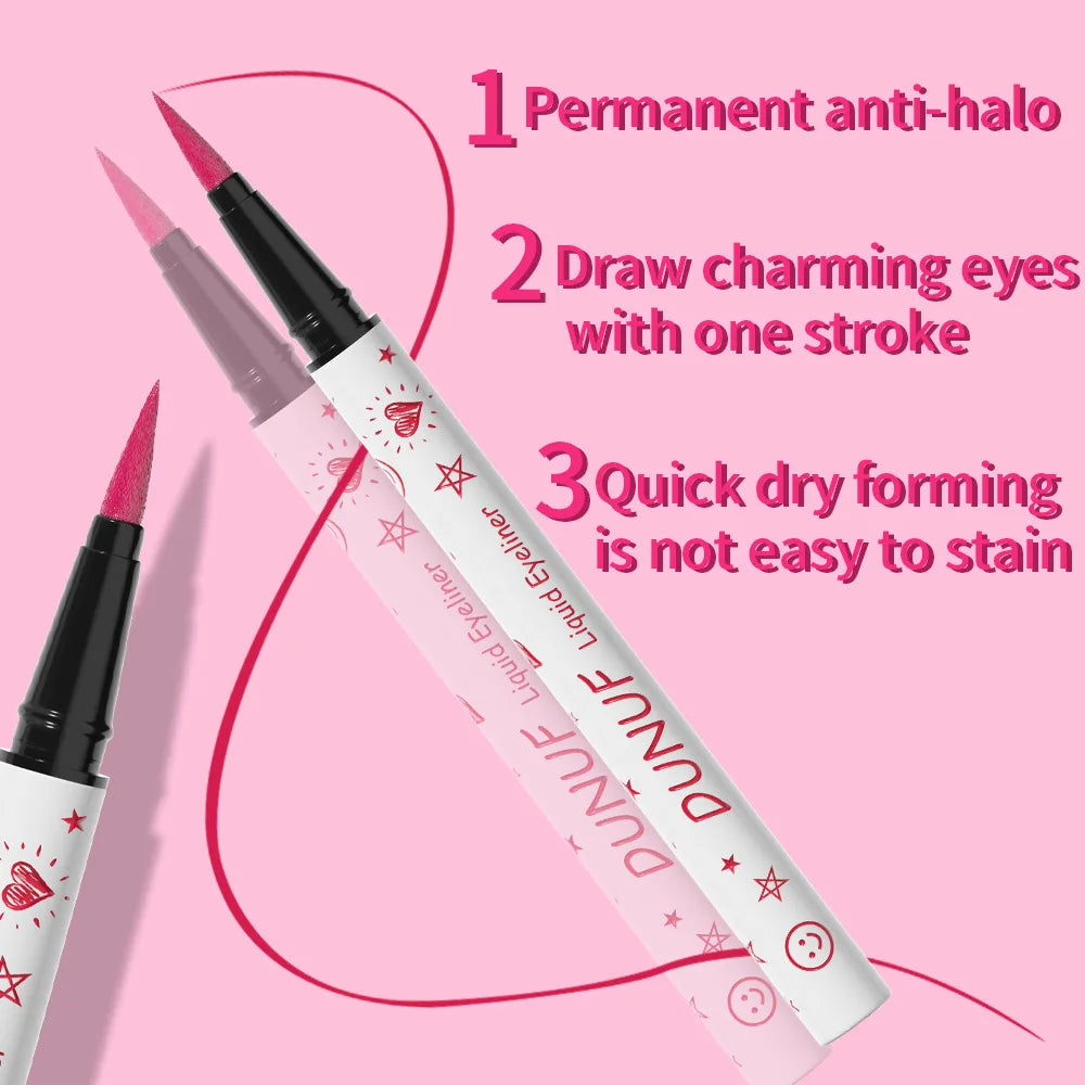 Blana 12-Color Matte Liquid Eyeliner Pen – Waterproof, 24Hr Liquid Eyeliner Pen PRIMED
