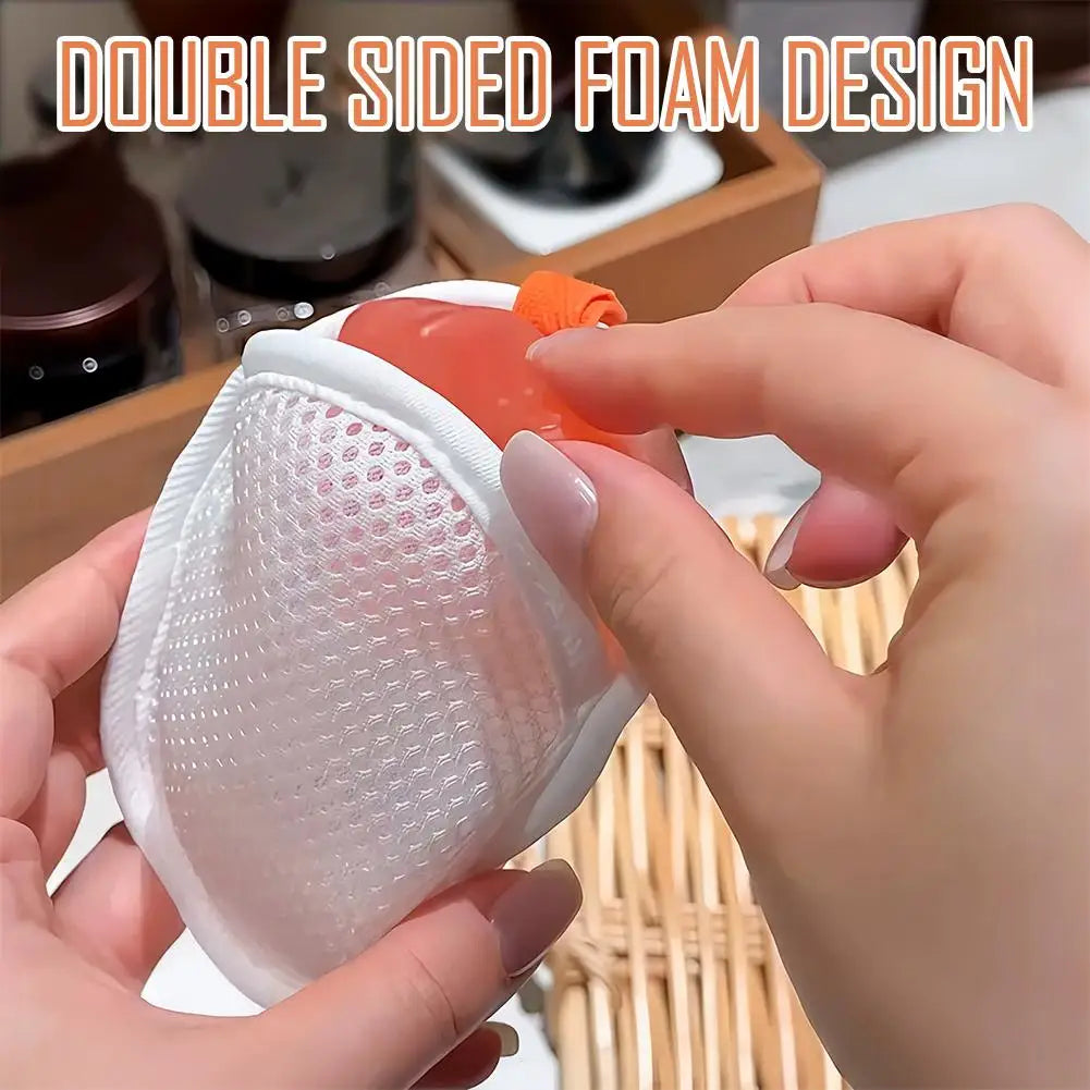 Soap Mesh Pouch with Lanyard – Fast Foaming Shower Bag Soap Mesh Pouch PRIMED
