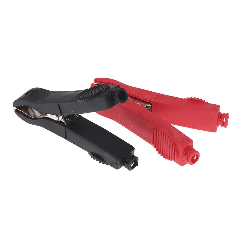 2Pcs 50A Insulated Alligator Clips 75mm – Red & Black Battery Test Battery Test Clips PRIMED