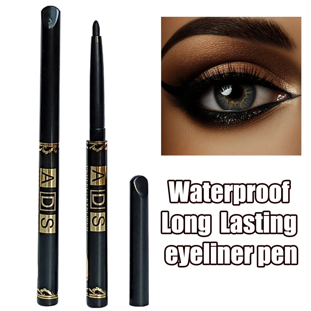 Waterproof Gel Eyeliner Pencil – Matte Black High Pigment