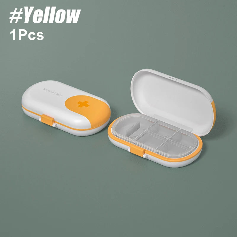 Travel Pill Organizer with Cutter & 4 Compartments | BPA-Free