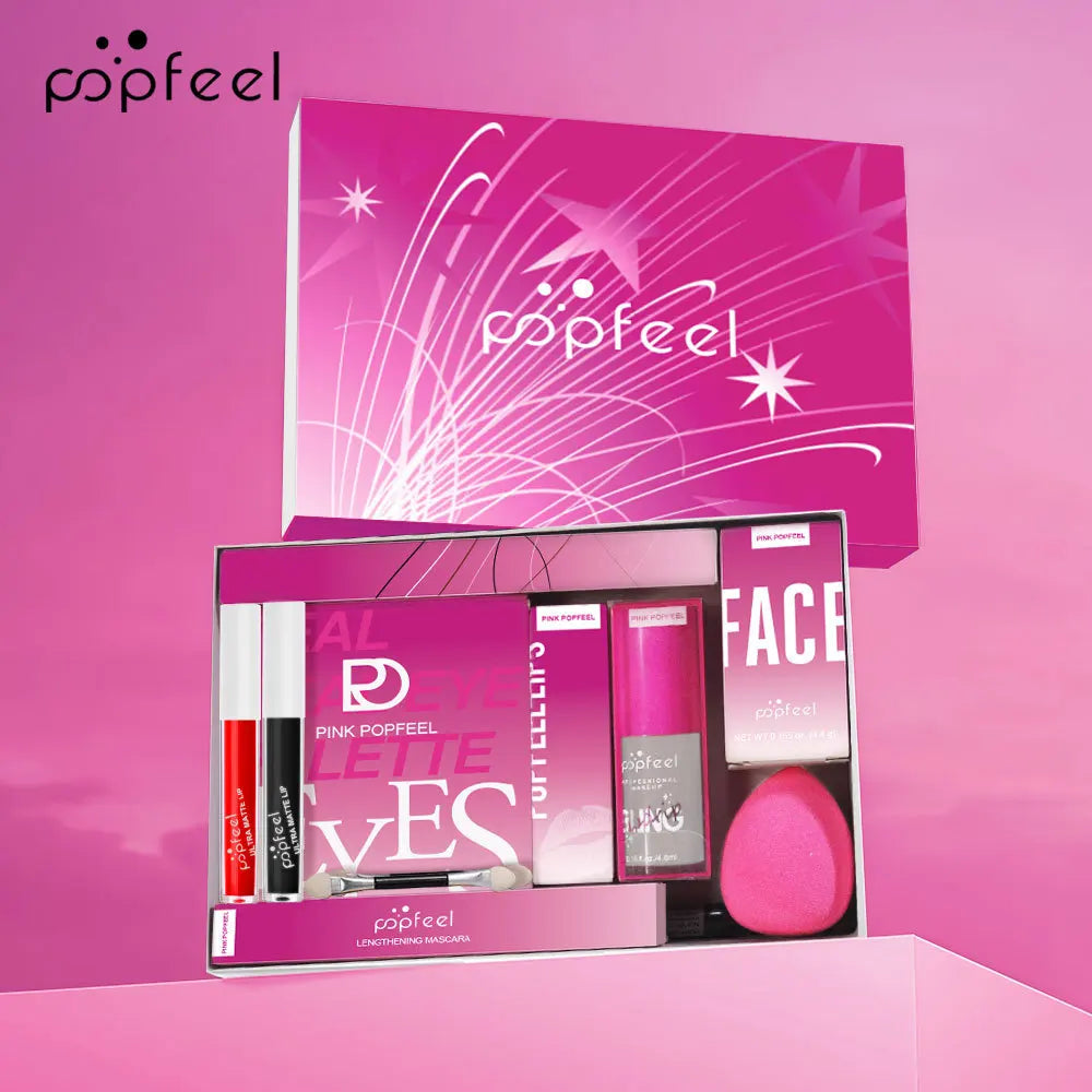 Korean Beauty Full Makeup Kit – Eyeshadow, Lipstick & Gift Box Makeup Gift Set PRIMED