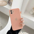 Cooling Breathable Silicone iPhone Case | Geometric Bumper Cover Silicone Phone Case PRIMED Pink iPhone 13 Pro Max