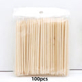 Wood Nail Cuticle Sticks Double-Ended Orange Sticks 100/200/500Pcs