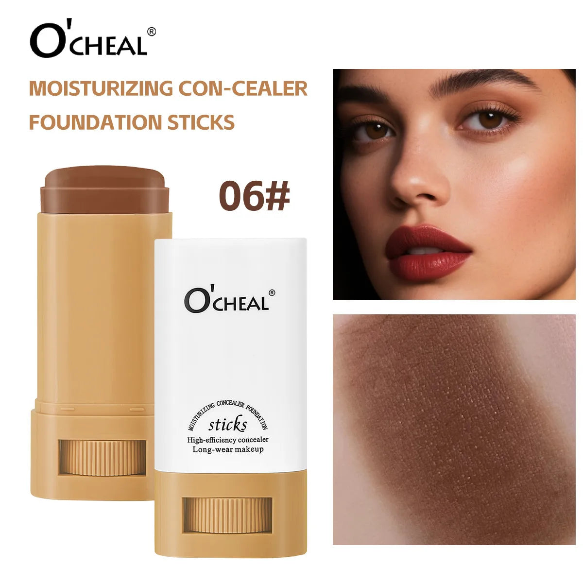 OCHEAL Waterproof Concealer Foundation Stick – Brightening